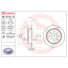 Load image into Gallery viewer, Brembo Rear Rotor Disc 08.5719.10 for Honda Civic SIR, VTI
