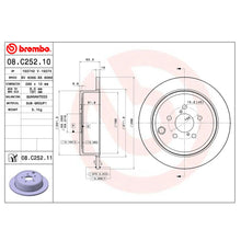 Load image into Gallery viewer, Brembo Rear Rotor Disc 08.C252.11 for Subaru BRZ, Forester, Legacy, Toyota GT86