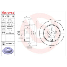 Load image into Gallery viewer, Brembo Rear Rotor Disc 08.C661.11 for Subaru Forester, Impreza, XV