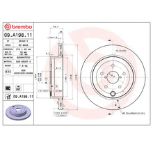 Load image into Gallery viewer, Brembo Rear Rotor Disc 09.A198.11 for Subaru Impreza WRX STI GRB 2007 - 2014