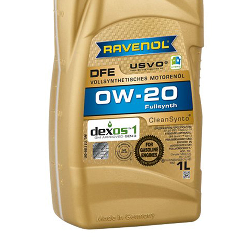 Ravenol Fully Synthetic Clean Synto USVO DFE 0W20 1 Liter