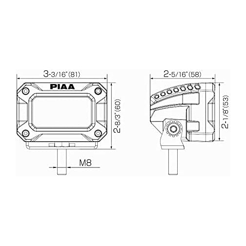 PIAA LED Pod 2000 Series Flood Beam 5600K, 12V, 9.2W 3"