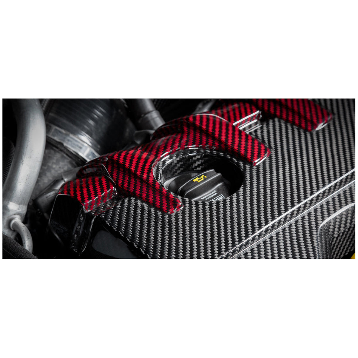 Eventuri Carbon Fiber Black and Red Engine Cover for Audi RS3 Gen 2 / TTRS 8S
