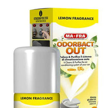 Load image into Gallery viewer, Ma-Fra Odorbact Out Car Aircon Sanitizer in Color Box Lemon Scent 150ml