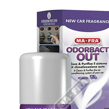 Load image into Gallery viewer, Ma-Fra Odorbact Out Car Aircon Sanitizer in Color Box New Car Scent 150ml