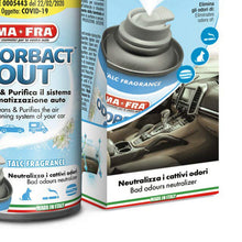 Load image into Gallery viewer, Ma-Fra Odorbact Out Car Aircon Sanitizer in Color Box Talc Scent 150ml