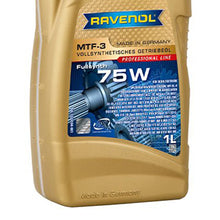 Load image into Gallery viewer, Ravenol Fully Synthetic Manual Transmission Gear Oil GL-4 MTF-3 SAE 75W 1 Liter