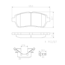 Load image into Gallery viewer, Brembo Front Ceramic Brake Pad P24072N for Ford Fiesta 2008-2017, Mazda 2 2007-2014