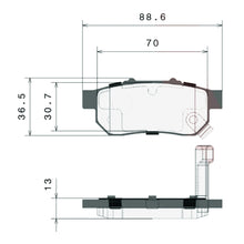 Load image into Gallery viewer, Brembo Rear Ceramic Brake Pad P28025N for Honda City GM, Civic EK/ES, Jazz GD/GE/GK