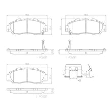 Load image into Gallery viewer, Brembo Rear Ceramic Brake Pad P28026N for Honda Integra 1994-2006, Odyssey 2014-2021, Prelude 1992-2001
