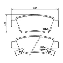Load image into Gallery viewer, Brembo Rear Ceramic Brake Pad P28046N for Honda CR-V 2012-2016