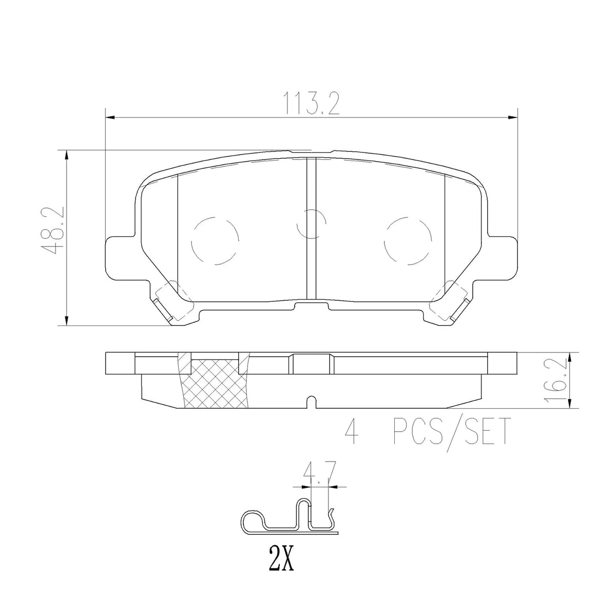 Brembo Rear Ceramic Brake Pad P28082N for Isuzu MU-X, Chevrolet Trailblazer