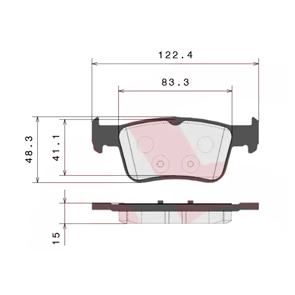 Brembo Rear Ceramic Brake Pad P28089N for Honda Civic FC, FK, Type R