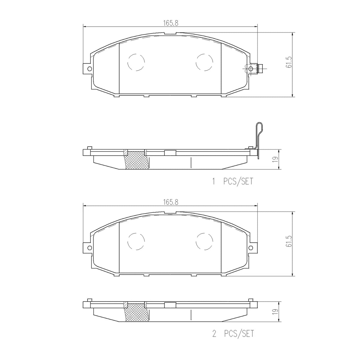 Brembo Front Ceramic Brake Pad P56041N for Nissan Patrol Y61 2000-2018