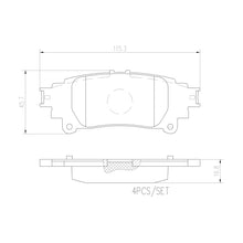 Load image into Gallery viewer, Brembo Rear Ceramic Brake Pad P83132N for Lexus GS300, GS350, IS300, IS350, RC350