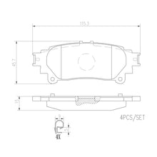 Load image into Gallery viewer, Brembo Rear Ceramic Brake Pad P83152N for Toyota Fortuner 2016-Up, Lexus RX350