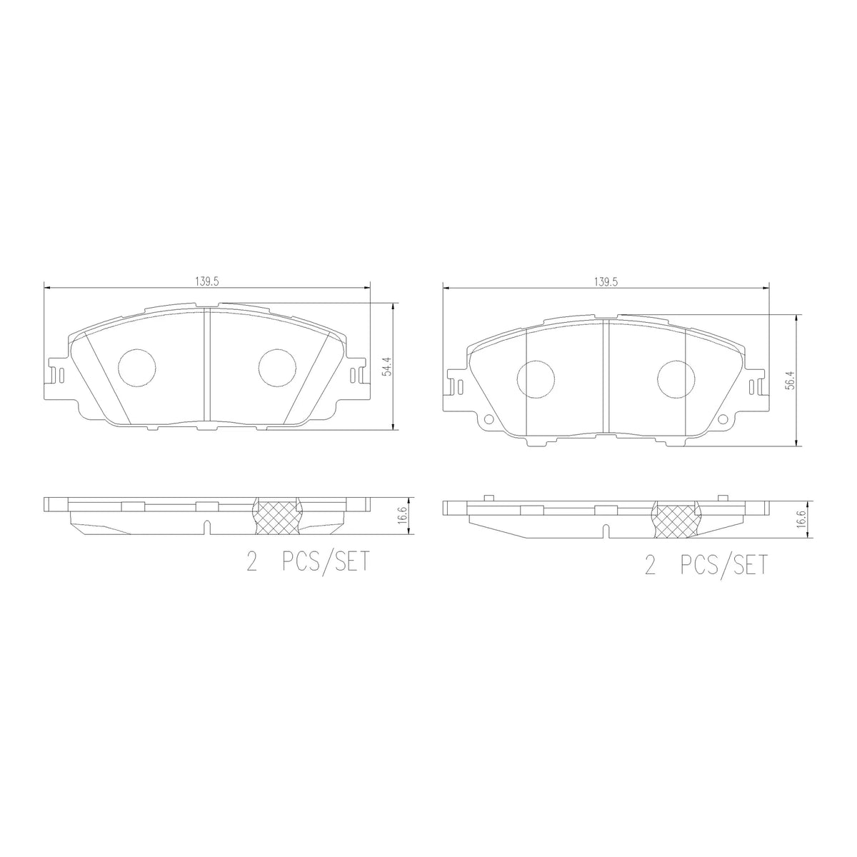 Brembo Front Ceramic Brake Pad P83175N for Toyota Yaris Cross XP210 2020-2022