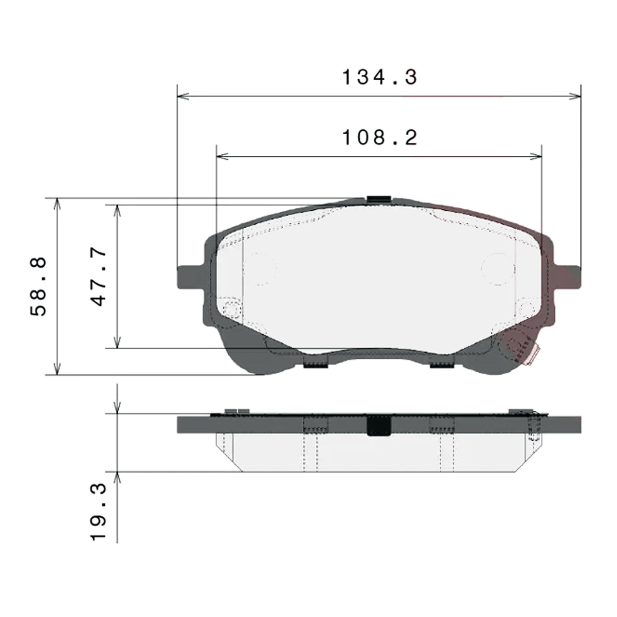 Brembo Front Ceramic Brake Pad P83177N for Toyota Corolla Altis, Altis Hybrid E210 2018-Up