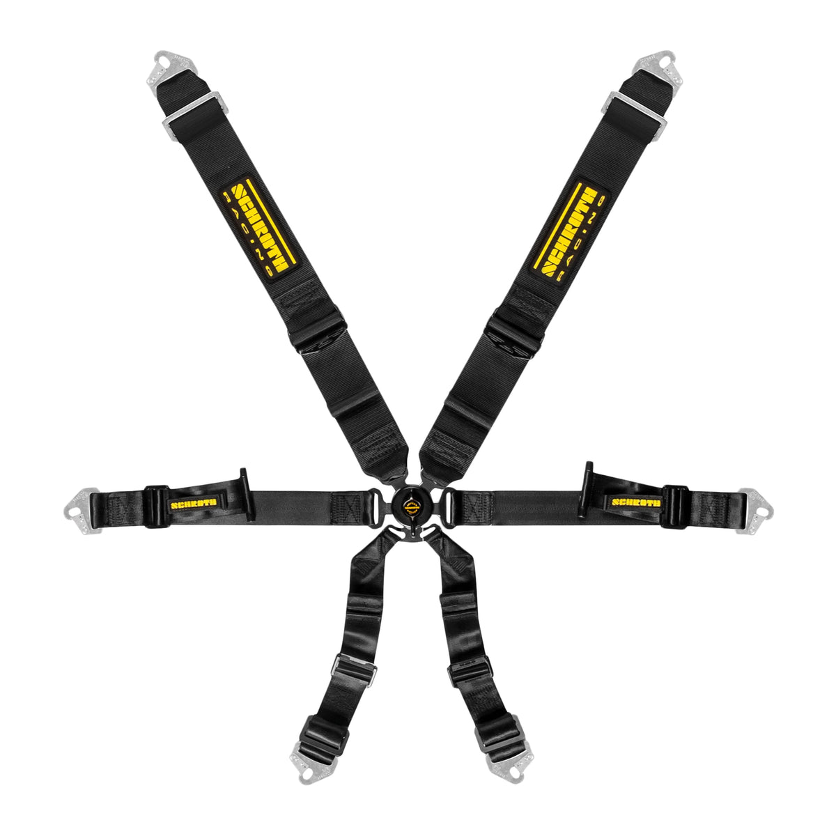 Schroth Racing Harness 6pt Profi 3x2 Pull Down Black