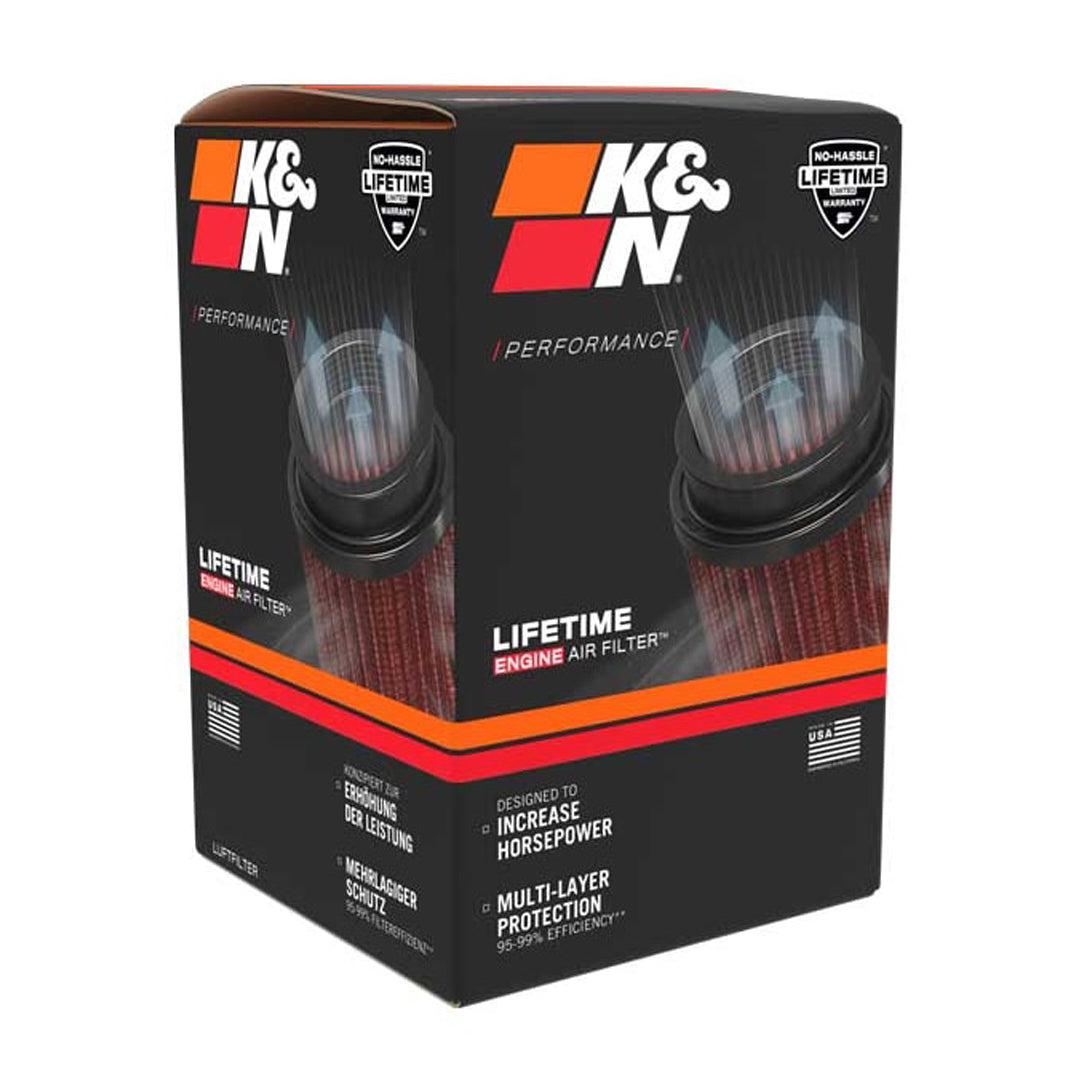 K&N Universal Clamp-On Air Filter R-1100 1.688" Inlet, 4" Height (40° Flange Angle)