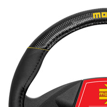 Load image into Gallery viewer, MOMO Steering Cover Carbon Black/Yellow M