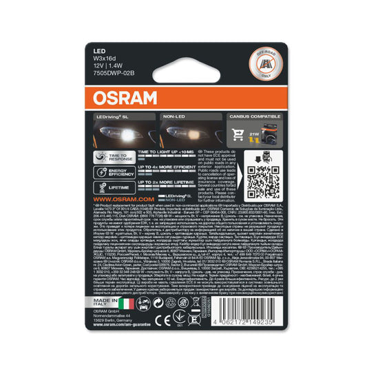 Osram LED T20 White W21W LEDriving SL