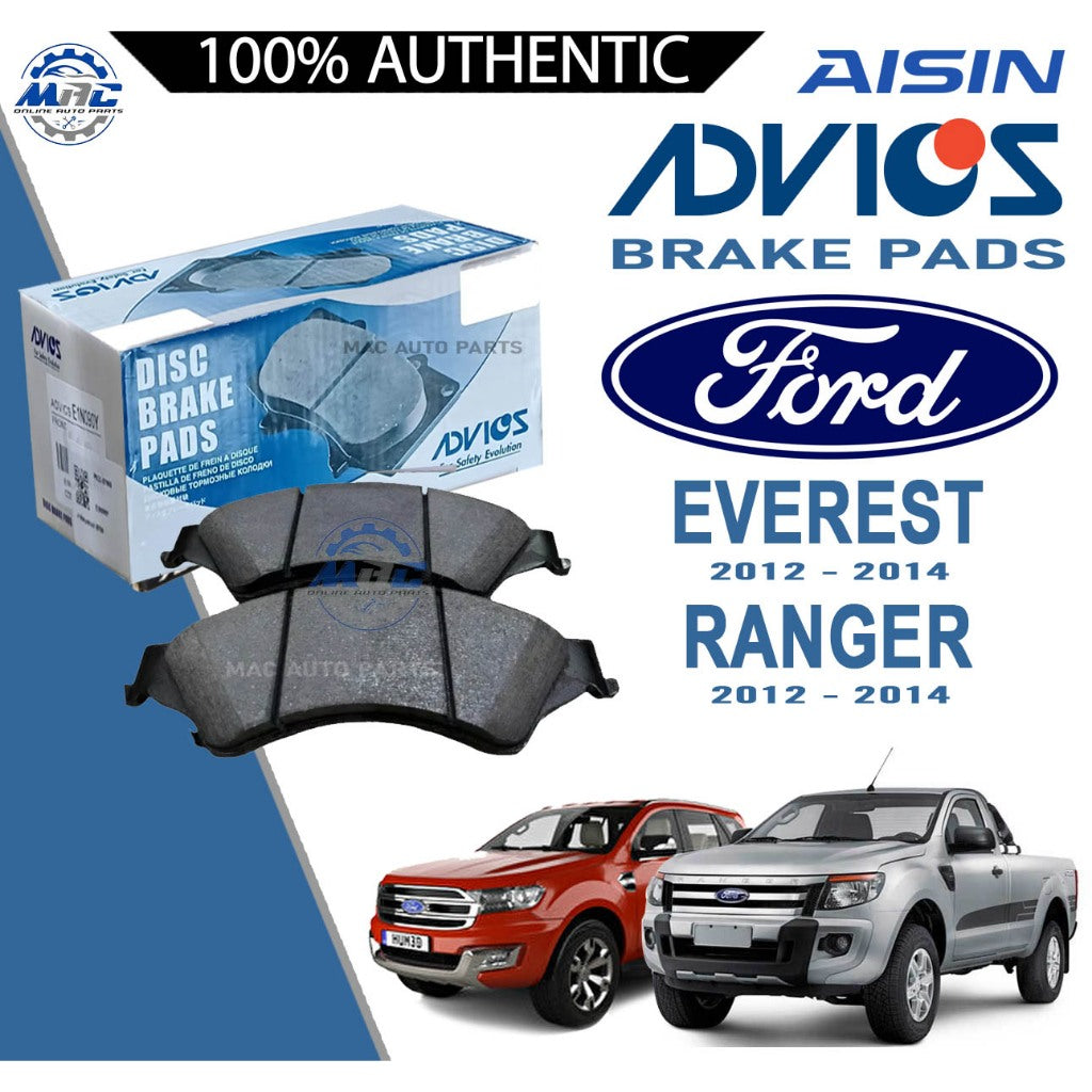 Advics Front Brake Pad Y-Series for Ford Everest, Ranger 2012 - 2014