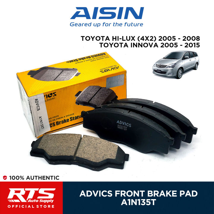 Advics Front Brake Pad T-Series for Toyota Innova, Hilux 4x2 2005 - 2013