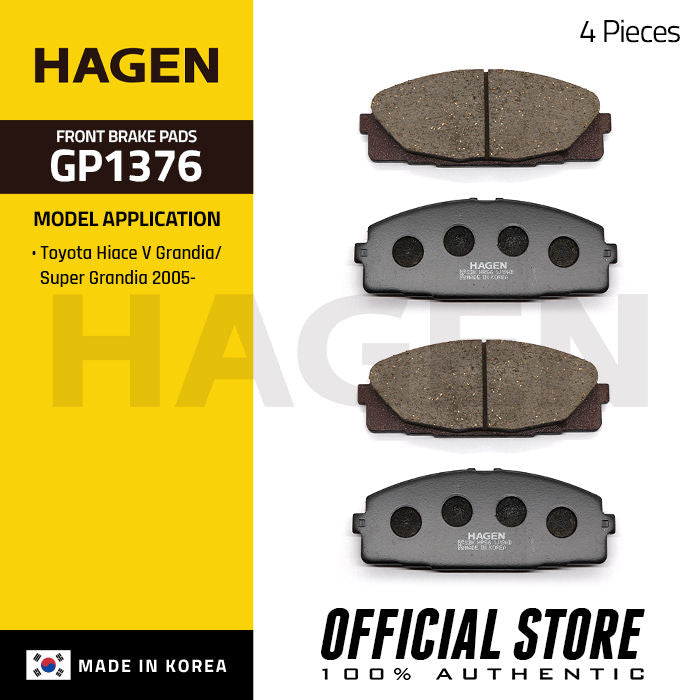 Hagen Front Brake Pad GP1376 for Toyota Hi-ace V Grandia, Super Grandia '05-up