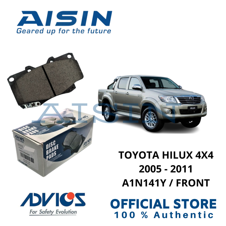 Advics Front Brake Pad T-Series for Toyota Fortuner, Hilux 4x4 2005 - 2011