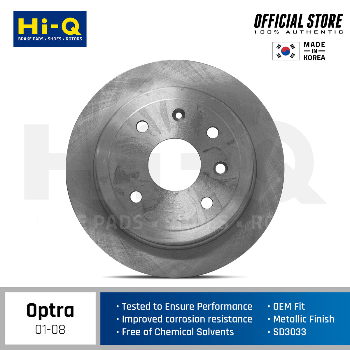 Hi-Q Rear Rotor Disc for Chevrolet Optra '01-08 (SD3033)