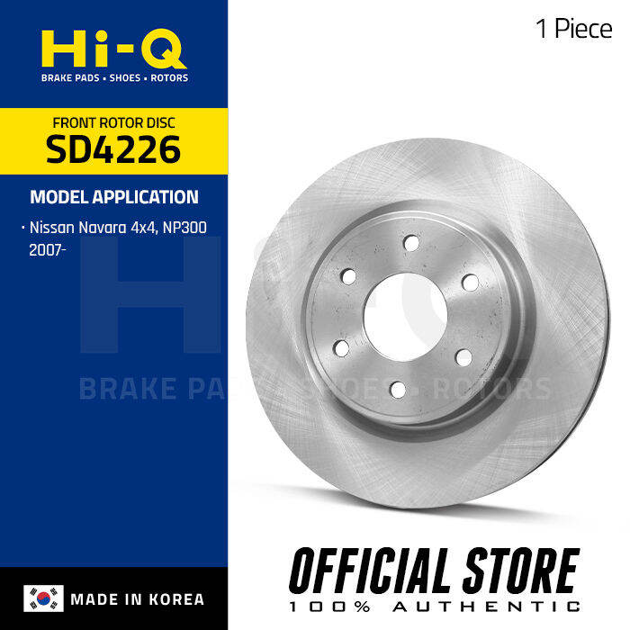 Hi-Q Front Rotor Disc for Nissan Navara 4x4, NP300 '07- (SD4226)