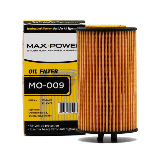 Max Power Oil Filter MO-009 for Chevrolet Aveo, Cruze, Optra, Orlando, Sonic, Trax 2011-2018