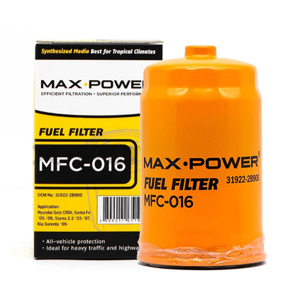 Max Power Fuel Filter MFC-016 for Hyundai Santa Fe 05-09, Starex 03-08, Kia Sorento 2.4 2009