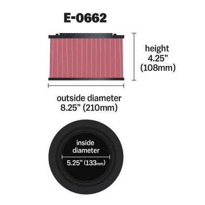 K&N Engine Air Filter Washable E-0662 for Ford Ranger Wildtrak 2011-2019, Mazda BT50 2011-2020