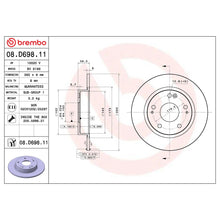 Load image into Gallery viewer, Brembo Rear Rotor Disc 08.D698.11 for Honda Civic FC 2016-2022
