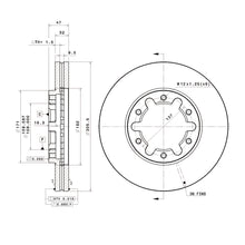 Load image into Gallery viewer, Brembo Front Rotor Disc 09.A055.10 for Nissan Patrol Y61 2000-2018
