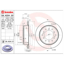 Load image into Gallery viewer, Brembo Rear Rotor Disc 09.A334.21 for Toyota Fortuner 2016 - Present
