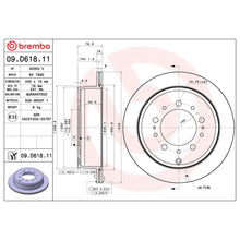 Load image into Gallery viewer, Brembo Rear Rotor Disc 09.D618.11 for Toyota Land Cruiser 200
