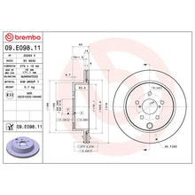 Load image into Gallery viewer, Brembo Rear Rotor Disc 09.E098.11 for Subaru Forester XT SJ 2014 - 2018
