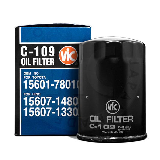 VIC Oil Filter C-109 for Toyota Dyna 1400 Hino, FC Series, Bus AB/RB, Kia Carnival, Besta