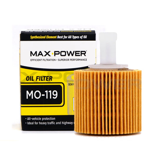 Max Power Oil Filter MO-119 for Toyota Corolla Altis 2006-2019, Prius 2008, Raize, Lexus CT200H