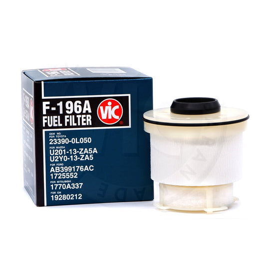 VIC Fuel Filter Element Type F-196A for Mitsubishi Strada, Montero, Mazda BT-50, Ford Everest & Ranger