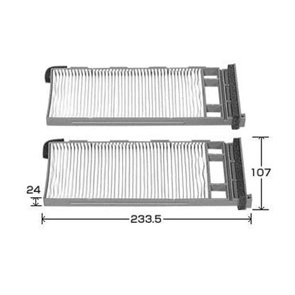 VIC Cabin Filter AC-203 2pcs. per set for Nissan Patrol 3.0 Dsl 2001-Up