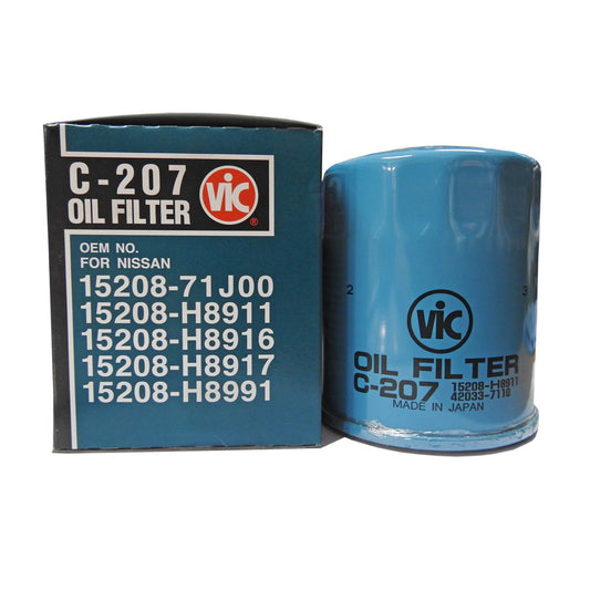 VIC Oil Filter C-207 for Nissan Sentra lec 1.3, 1.4, 1.6, Vanette