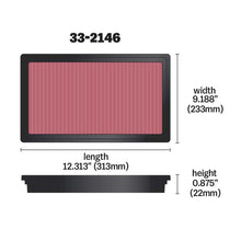 Load image into Gallery viewer, K&amp;N Engine Air Filter Washable 33-2146 for Toyota LC76, LC78, LC79, LC80, LC150 Prado 1KD, Lexus LX470 1998-2008
