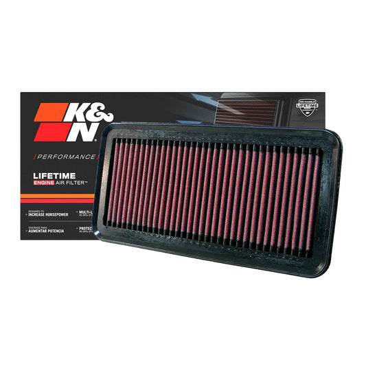 K&N Engine Air Filter Washable 33-2354 for Hyundai Accent 2005-2013, Kia Rio 2006-2011