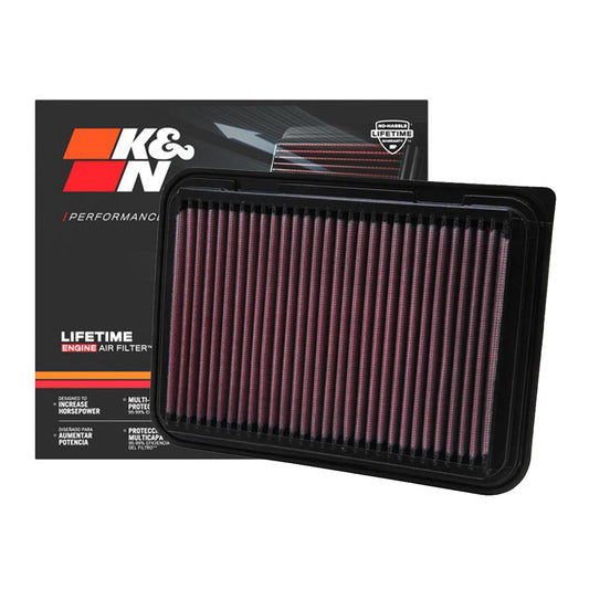 K&N Engine Air Filter Washable 33-2360 for Toyota Vios 2008-2013, Yaris 2005-2019, Corolla Altis 2009-2018