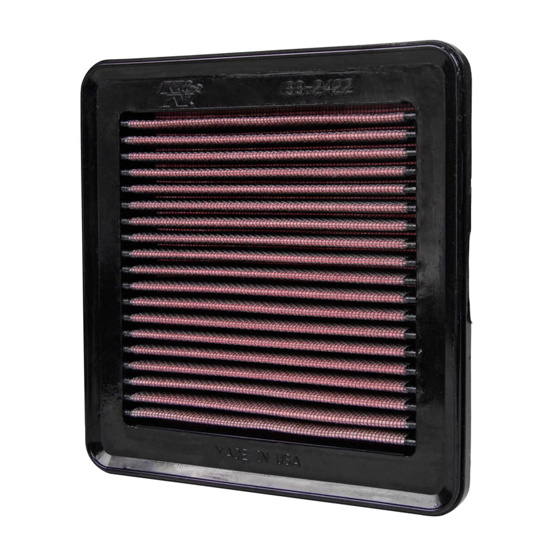 K&N Engine Air Filter Washable 33-2422 for Honda Amaze 2013-2018, Brio, 2011-2024, Jazz, Fit 2008-2015, City, 2008-2013, Mobilio 2014-2020