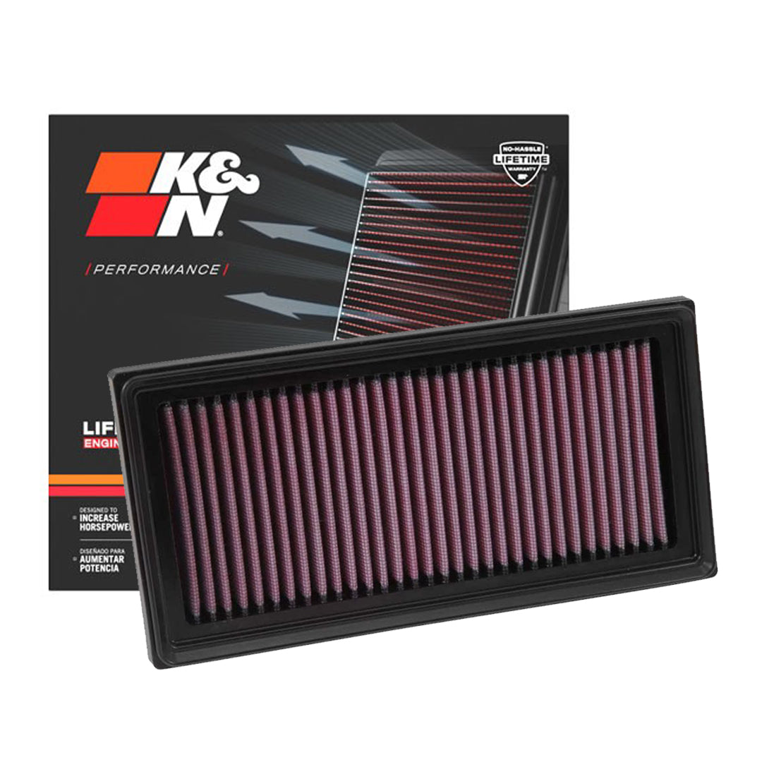 K&N Engine Air Filter Washable 33-3016 for Toyota Vios 2013-Up, Rush 2017-Up, Avanza 2015-2022, Yaris G 2015, Mitsubishi Mirage G4 2012-Up, Xpander 2017-Up